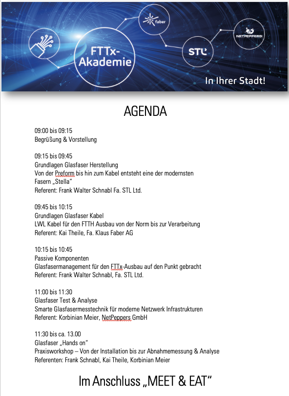 Agenda FTTx Akademie
